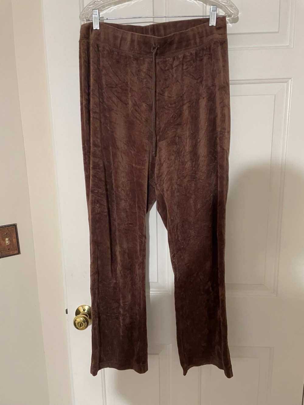 Juicy Couture Brown Plush Velvet Lounge Pants
